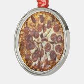Pepperoni Pizza Metalen Ornament (Links)