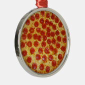 Pepperoni Pizza Metalen Ornament (Rechts)