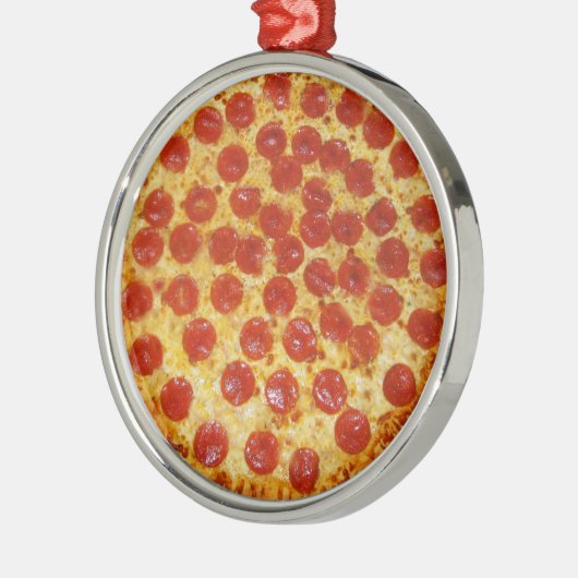 Pepperoni Pizza Metalen Ornament (Links)