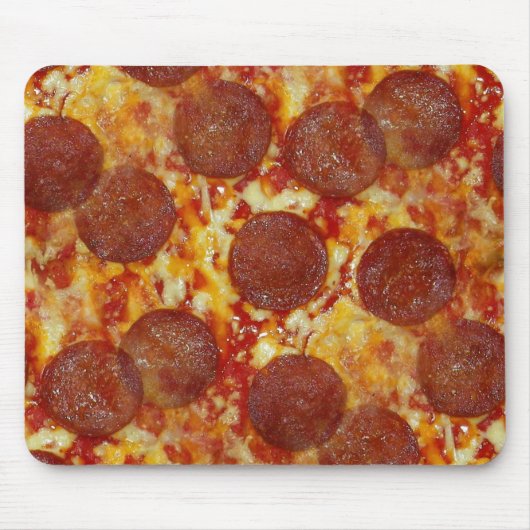 Pepperoni Pizza Mousepad Muismat (Voorkant)