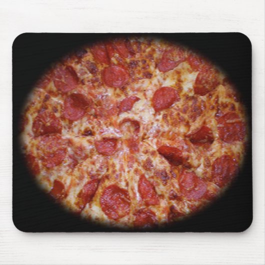 Pepperoni Pizza Mousepad Muismat (Voorkant)