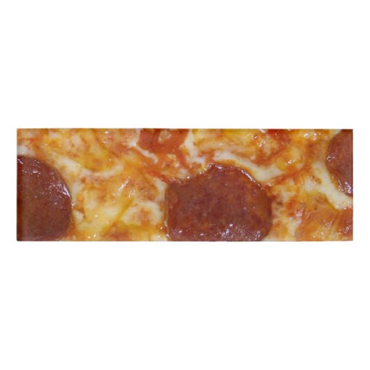 Pepperoni Pizza Naambadge (Voorkant)