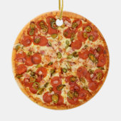 Pepperoni Pizza Ornament Junk Food (Voorkant)