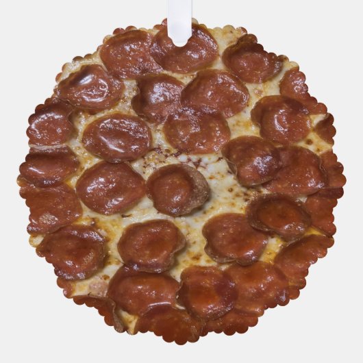 Pepperoni Pizza Ornament Kaart (Voorkant)