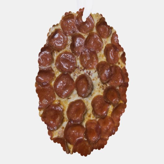 Pepperoni Pizza Ornament Kaart (Rechts)