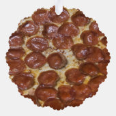 Pepperoni Pizza Ornament Kaart (Achterkant)