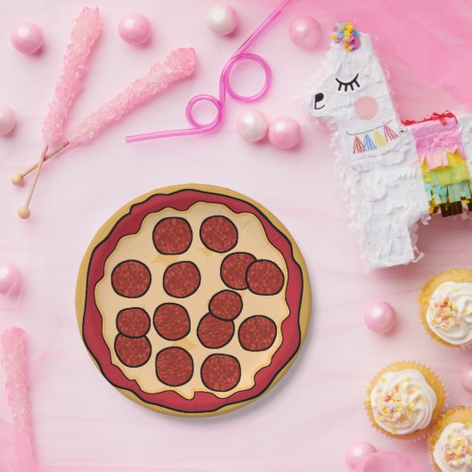 Pepperoni Pizza Paper Bord (Feest)