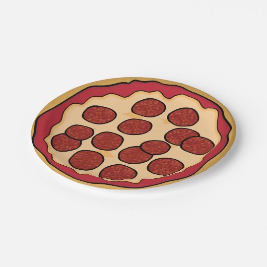 Pepperoni Pizza Paper Bord (Gekanteld)
