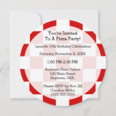 Pepperoni Pizza Party Birthday Kaart (Achterkant)