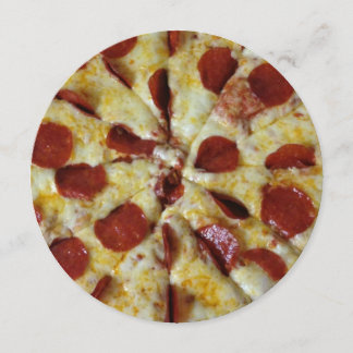 Pepperoni Pizza Party Birthday Kaart