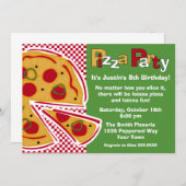 Pepperoni Pizza Party Kaart (Voorkant / Achterkant)