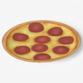 Pepperoni Pizza Party Papieren Bordje (Gekanteld)