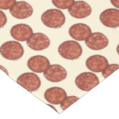 Pepperoni Pizza Party Toppings Meat Slice Pizzeria Tafelkleed (Gekanteld)