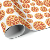 Pepperoni pizza patroon cadeaupapier (Rol Hoek)