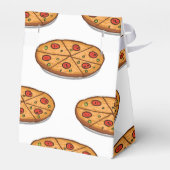 Pepperoni pizza patroon; Italiaans eten Bedankdoosjes (Achterkant)