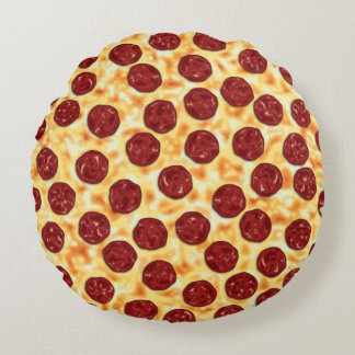 Pepperoni Pizza Patroon Rond Kussen