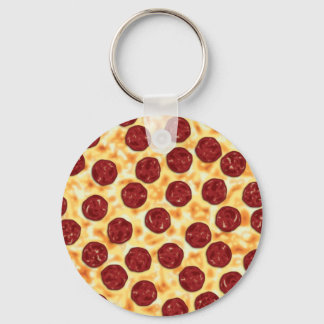 Pepperoni Pizza Patroon Sleutelhanger