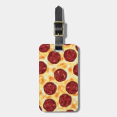 Pepperoni Pizza Pattern Bagagelabel (Voorkant verticaal)