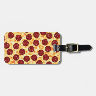 Pepperoni Pizza Pattern Bagagelabel