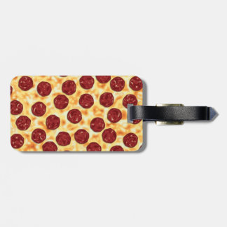 Pepperoni Pizza Pattern Bagagelabel