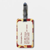 Pepperoni Pizza Pattern Bagagelabel (Achterkant verticaal)