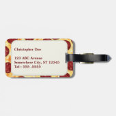 Pepperoni Pizza Pattern Bagagelabel (Achterkant horizontaal)