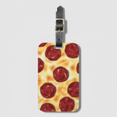 Pepperoni Pizza Pattern Bagagelabel (Voorkant (verticaal))