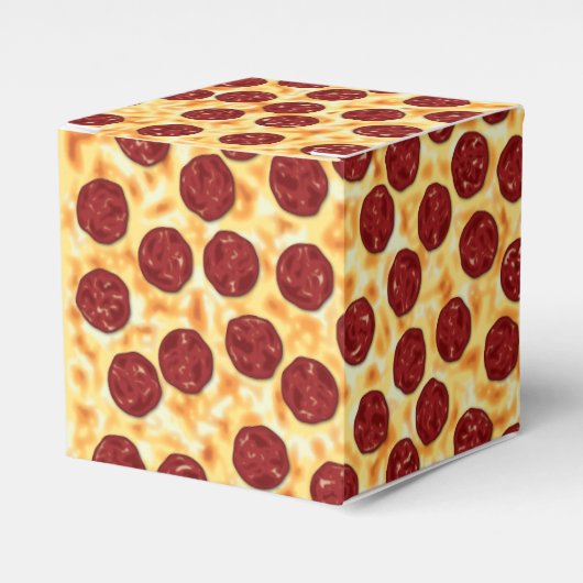 Pepperoni Pizza Pattern Bedankdoosjes (Voorkant Zijde)