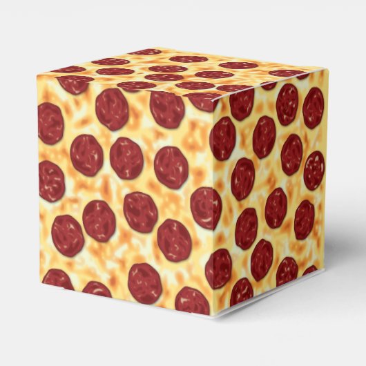 Pepperoni Pizza Pattern Bedankdoosjes (Achterkant)