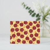 Pepperoni Pizza Pattern Briefkaart (Staand voorkant)
