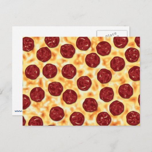 Pepperoni Pizza Pattern Briefkaart (Voorkant / Achterkant)