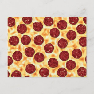 Pepperoni Pizza Pattern Briefkaart