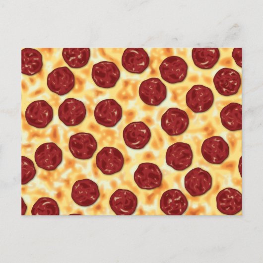 Pepperoni Pizza Pattern Briefkaart (Voorkant)
