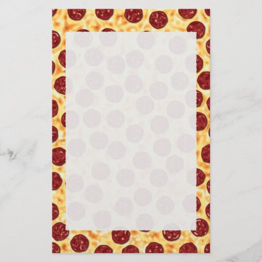 Pepperoni Pizza Pattern Briefpapier (Voorkant)