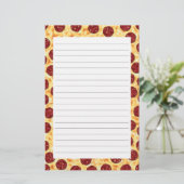 Pepperoni Pizza Pattern Briefpapier (Staand voorkant)