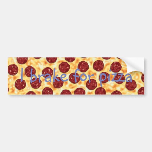 Pepperoni Pizza Pattern Bumpersticker (Voorkant)