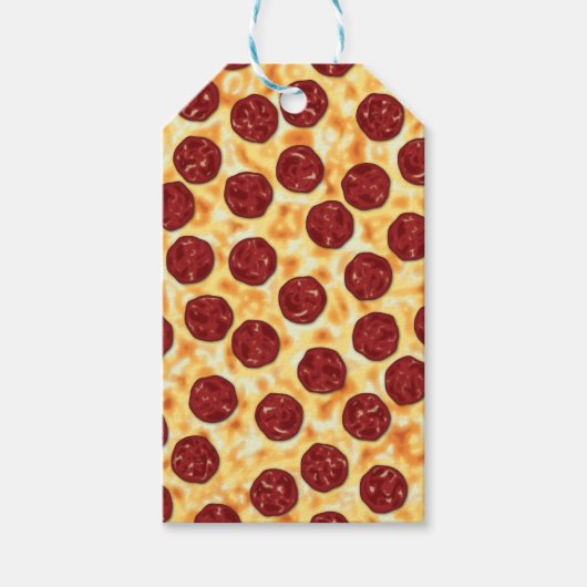 Pepperoni Pizza Pattern Cadeaulabel (Voorkant)