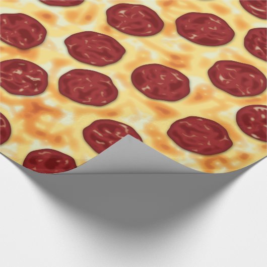 Pepperoni Pizza Pattern Cadeaupapier (Hoek)