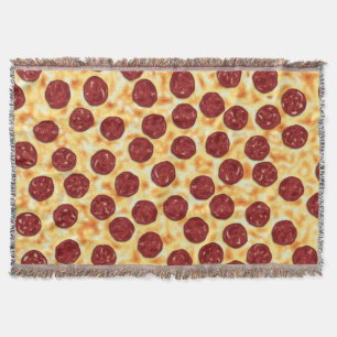 Pepperoni Pizza Pattern Deken