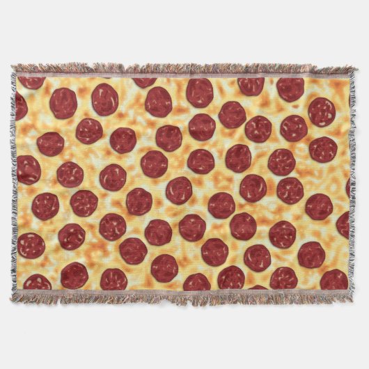 Pepperoni Pizza Pattern Deken (Voorkant)