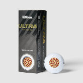 Pepperoni Pizza Pattern Golfballen (Verpakking)