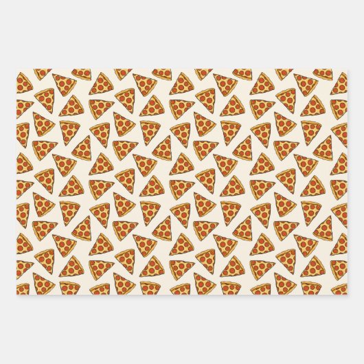 Pepperoni Pizza Pattern Inpakpapier Vel (Voorkant 2)