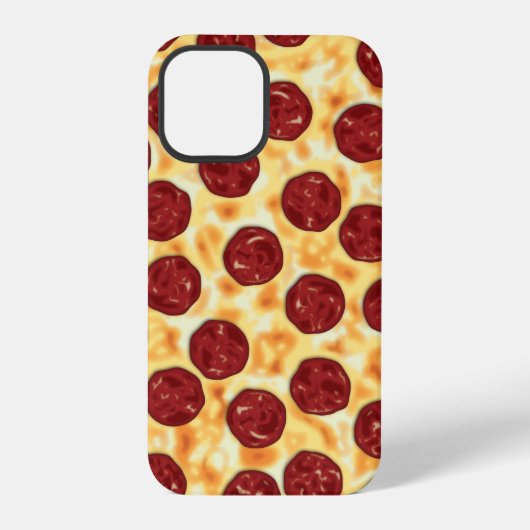 Pepperoni Pizza Pattern iPhone Hoesje (Achterkant)