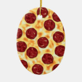 Pepperoni Pizza Pattern Keramisch Ornament (Voorkant)