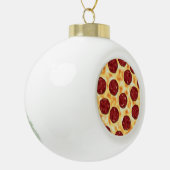 Pepperoni Pizza Pattern Keramische Bal Ornament (Links)