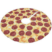 Pepperoni Pizza Pattern Kerstboom Rok (Gekanteld)