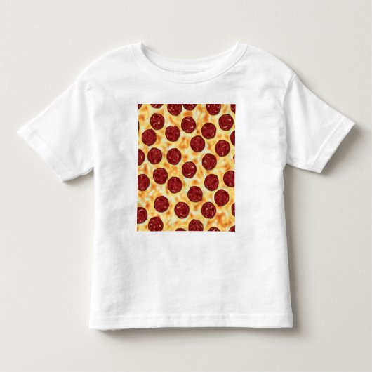 Pepperoni Pizza Pattern Kinder Shirts (Voorkant)