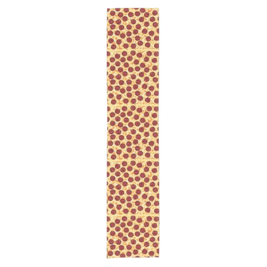 Pepperoni Pizza Pattern Korte Tafelloper (Voorkant)