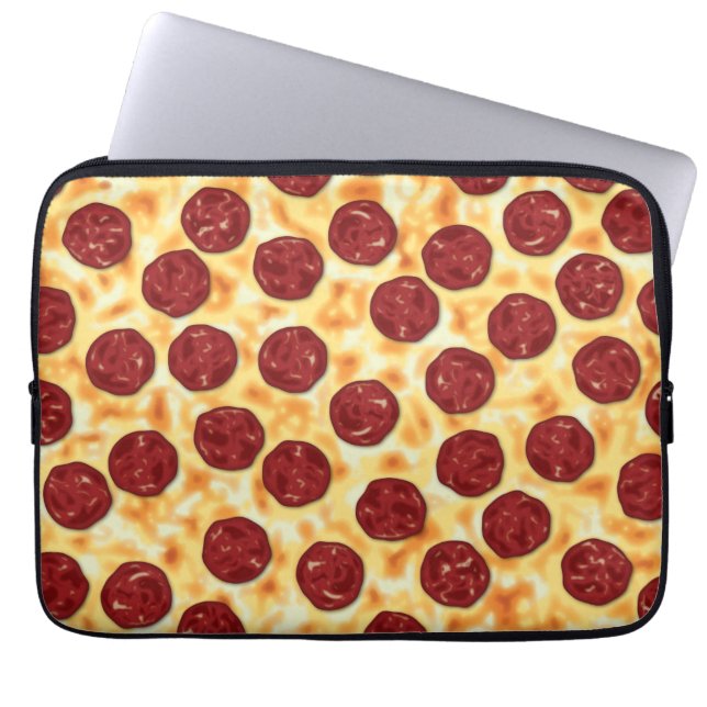 Pepperoni Pizza Pattern Laptop Sleeve (Voorkant)