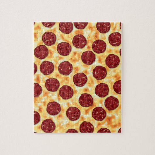 Pepperoni Pizza Pattern Legpuzzel (Verticaal)